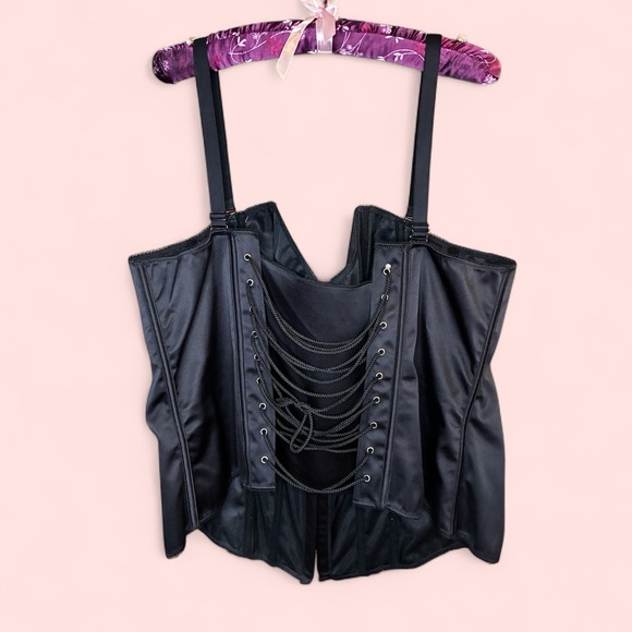 NWT Torrid CURVE Black Satin & Lace Corset Plus Size 3X - Picture 13 of 15